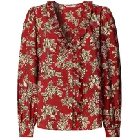 Pepe Jeans für Damen. PL3051277 Bluse Plency rot (S), Lässig, Viskose, Langarm