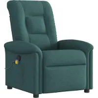 Syfax Massagesessel Dunkelgrün Stoff