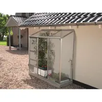 Vitavia Vitavia, Aktionsangebot (inkl. 60 Euro Zubehör): Anlehn-Gewächshaus "Ida 1300", aluminium eloxiert, 1,3 m², 4 mm HKP