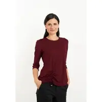 Seidel Moden 3/4-Arm-Shirt, mit Raff-Detail vorne - MADE IN GERMANY, Gr. 48, bordeaux, , 56706146-48