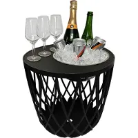 COOTAB Cooler Table Dubai Beistelltisch mit Edelstahl-Bierkühler