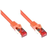 Alcasa Patchkabel Cat.6 S/FTP, 15m, orange, Rastnasenschutz, PiMF PVC