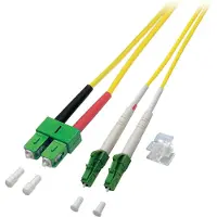 EFB Elektronik EFB O0387.10 Duplex Jumper LC/APC-SC/APC 9/125μ, OS2, LSZH, gelb, 2.0mm, 10m O038710