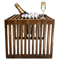 COOTAB Cooler Table Mykonos Beistelltisch mit Edelstahl-Kühler