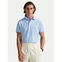 Ralph Lauren für Herren. 710782592013 Der ikonische Custom Slim Fit Poloshirt aus Piqué in Hellblau (L), Lässig, Baumwolle, Kurzarm