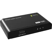 Techly IDATA HDMI2-4K2HDR, HDMI, 2x HDMI, 1 x HDMI, 3840 x 2160 Pixel, Schwarz, Metall
