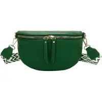 Gallantry Damen Bumbag - Trendige Crossbody Tasche - Hüfttasche - Handytasche - D. Grün - Stylische Umhängetasche