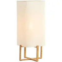 Light & Living - Tischleuchte Wyn - Creme - 21.5x21.5x50.5cm Tischlampe - Nachttischlampe, Wohnzimmer, Schlafzimmer