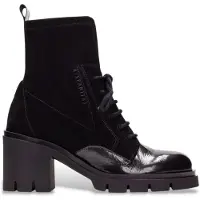 Hispanitas für Damen. HI254281 Zurich Rock Lederstiefeletten schwarz (37), 5 bis 8 cm, Reißverschluss, Lässig
