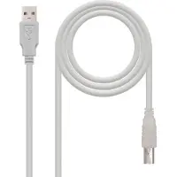 Nanocable 10.01.0104, 3 m, USB A, USB B, USB 2.0, Männlich/Männlich, Beige