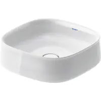 Duravit Zencha Aufsatzbecken 420 mm, ohne Hahnloch, 2373420079, Farbe: Weiß Hochglanz