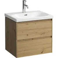 Laufen LANI Waschtischunterbau, 2 Schubladen, SoftClose, 585x515x445mm, H4035321122671, Farbe: Wildeiche