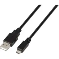 Aisens A101-0027, 0,8 m, USB A, Micro-USB B, USB 2.0, Schwarz