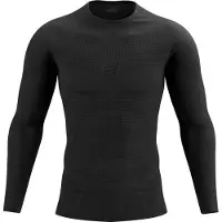 Compressport - Thermoregulierende erste Schicht - On/Off Base Layer Ls Top M Black für Herren - Größe S - schwarz