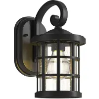 LINDBY Außenwandlampe Ankea, schwarz, Höhe 28 cm, IP23, E27