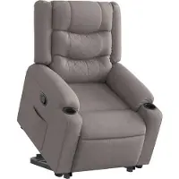 Syfax Relaxsessel mit Aufstehhilfe Taupe Stoff