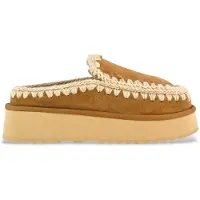 Mou für Damen. MU.FW681004A Clogs Eskimo Plattform Leder Clogs braun (37), über 10cm, Keine, Lässig