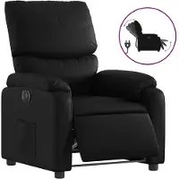 vidaXL Relaxsessel Elektrisch Schwarz Kunstleder