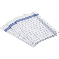 Ross Geschirrtuch "Exclusiv", blau, B:50cm L:70cm, 50% Baumwolle, 50% Leinen, Geschirrtücher, Geschirrtuch, Karofond, 50% Baumwolle, 50% Leinen, 50x70 cm