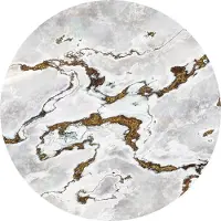 Komar Vliestapete "Vlies selbstklebend - Marble Vibe - Größe 125 x 125 cm" bedruckt glatt Wohnzimmer, Schlafzimmer