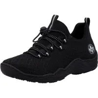 Rieker Damenschuhe Schnürschuhe Sportive Sneaker Schwarz Freizeit