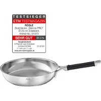 Rösle Bratpfanne RÖSLE "SILENCE PRO", silber (silberfarben), B:29,5cm H:9,5cm L:50,5cm Ø:28cm, Pfannen, Bratpfanne, Universalpfanne, spülmaschinen- und induktionsgeeignet, 28 cm