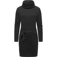 Ragwear Sweatkleid "Babett Dress Intl." Ohne Taschen warmes Winterkleid mit breitem Rollkragen