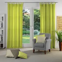 Wirth 1100000002199 "Lahnstein" Gr. 1, grün (limone), B:132cm H:145cm, Polyester, Gardinen, 1100000002199
