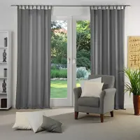 Wirth Vorhang "Dim out", grau, B:142cm H:305cm, Polyester, Gardinen, Vorhang, nach Maß