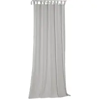 Wirth Vorhang "Sunday, 1 Stück, Schlaufen, halbtransparent, nach Maß, Jacquard", grau (hellgrau), B:142cm H:385cm, Jacquard, Baumwolle, Polyester, Gardinen, Vorhang, nach Maß
