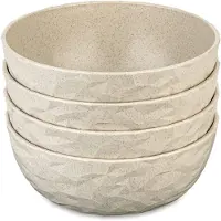 Koziol Schale CLUB BOWL, 700ml, 4 Stück, Formschöne Essschale für drinnen und draußen, Farbe: nature desert sand