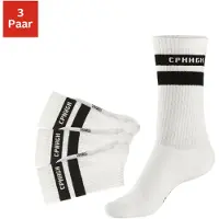 Copenhagen Studios Tennissocken Packung, 3 Stk. tlg. mit Streifendesign und Vollfrottee