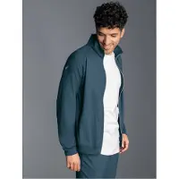 Trigema Trainingsjacke "Raglanjacke", Herren, Gr. XL, blau (jeans, melange), Single Jersey, 100% Baumwolle, lang, Jacken Trainingsjacke