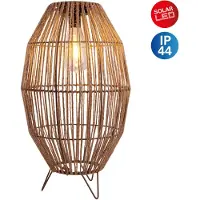 Näve LED Solarleuchte "Korbinian" 1 Stk. Warmweiß Schnurbespannung, inkl. Lichtbulb mit LED, warmweißes Licht, H: 34cm