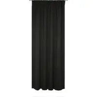 Wirth Vorhang "Newbury", schwarz, B:130cm H:295cm, Baumwolle, Polyester, Gardinen, Vorhang, nach Maß