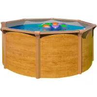 Kwad Rundpool "Green line Evolution" 4,6x1,32 wood Folie in blau, sand oder grau erhältlich