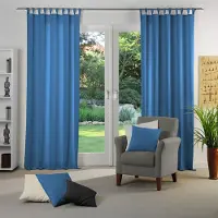 Wirth Vorhang "Dim out", blau, B:142cm H:315cm, Polyester, Gardinen, Vorhang, nach Maß