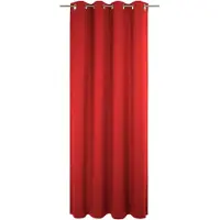 Wirth Vorhang "Newbury", rot, B:130cm H:185cm, Baumwolle, Polyester, Gardinen, Vorhang, nach Maß