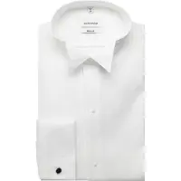 Seidensticker Smokinghemd "Schwarze Rose", Herren, Gr. S (38), verlängerte Ärmellängen, weiß, 100% Baumwolle, unifarben, regular fit, Hemden Smokinghemd, Gala Uni
