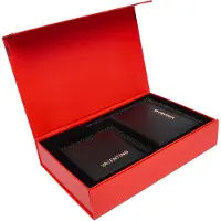 Valentino Set: Portemonnaie und Spiegel, Schwarz