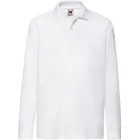 Fruit Of The Loom - Poloshirt für Kinder Langärmlig LT1800 (164-170) (Weiß)