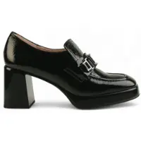Hispanitas für Damen. HI243657 Basalt Leder Mokassins schwarz (41), 5 bis 8 cm, Keine, Lässig, Party, Klassisch