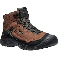 Keen Wanderschuh "TARGHEE IV MID WP", Herren, Gr. 41, braun (bison, brindle), Leder, Textil, Schuhe Wanderschuh, wasserdicht