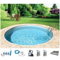 BWT Rundpool "mit sandfarbener Folie für den Karibik Look" Höhe 150 cm, in versch. Größen verfügbar