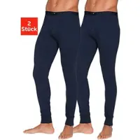 H.I.S. H.I.S Lange Unterhose Packung, 2 Stk. mit Bündchen am Bein, Gr. S - 2 Stk., navy, , 26728209-S 2 Stk.