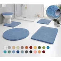 Kleine wolke Badematte "RELAX", rutschhemmend beschichtet, fußbodenheizungsgeeignet, Badteppich, Uni Farben, rechteckig, rund & als Set erhältlich