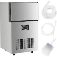 vidaXL Eiswürfelmaschine Silbern 45 kg / 24 h