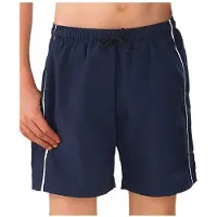 Trigema Badehose "Strand/Freizeitshorts", Jungen, Gr. 140, US-Größen, blau (navy), 100% Polyamid, Badehosen Badehose