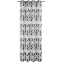 Wirth Vorhang "Bray" Gr. 1, grau (dunkelgrau), B:132cm H:145cm, Jacquard, Baumwolle, Polyester, Gardinen, Vorhang