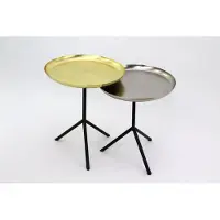 Concept Monia Beistelltisch 2er Set silber/gold